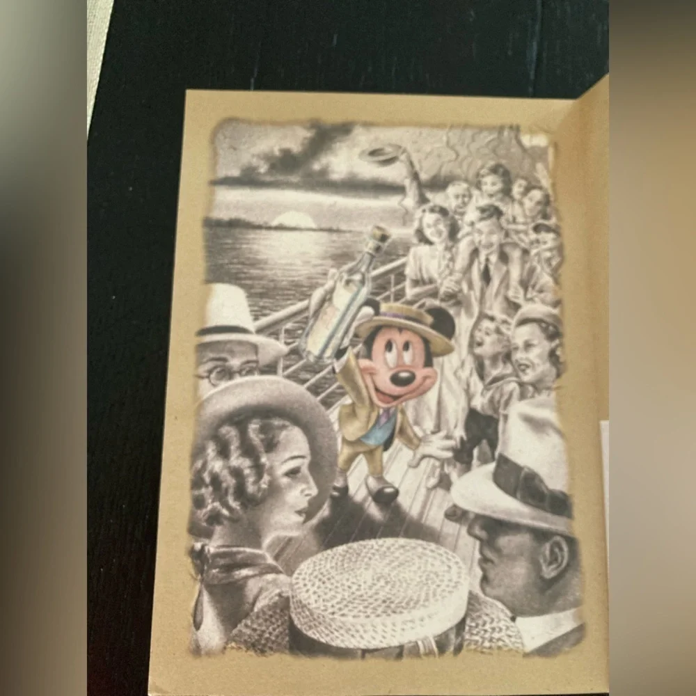 Disney Castaway Club Tinkerbell and Mickey Mouse Art.